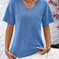 Full Size V-Neck Dropped Shoulder T-Shirt