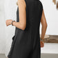 Pocketed Round Neck Sleeveless Romper