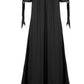 Slit Off Shoulder Short Sleeve Midi Dress