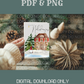 DIY 20 Gnome Christmas Cards in PNG & PDF File Format