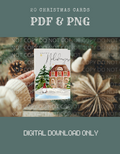 DIY 20 Gnome Christmas Cards in PNG & PDF File Format