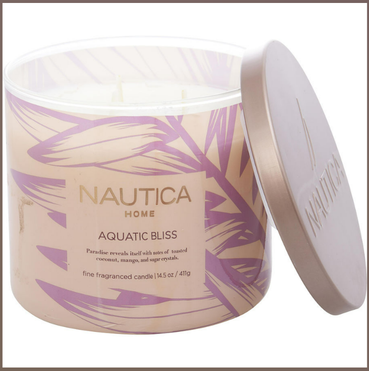 Nautica Aquatic Bliss Candle 14.5 oz by Nautica