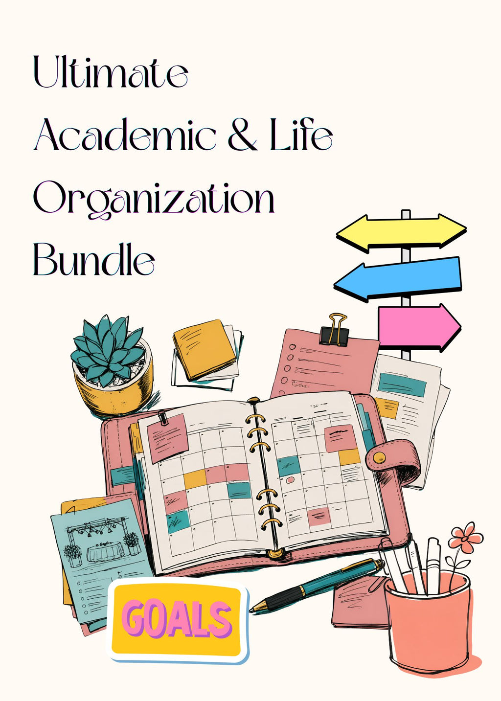 Ultimate Academic & Life Organization Bundle in PNG JPG PDF SVG PPTX