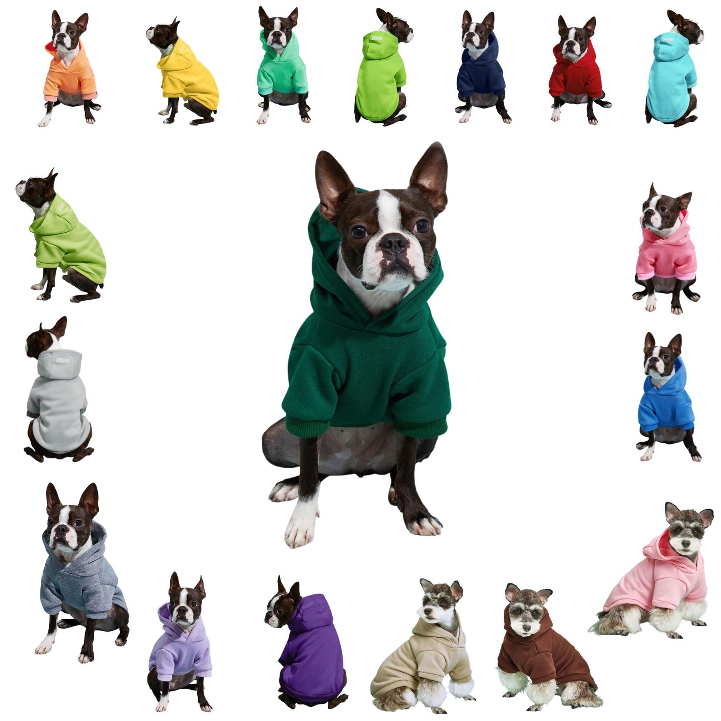 Adorable Pets Fleece Lined Pet Hoodie in Multiple Shades