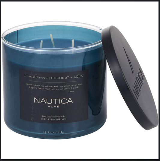 Nautica Coastal Breeze Scented Candle 14.5 oz by Nautica