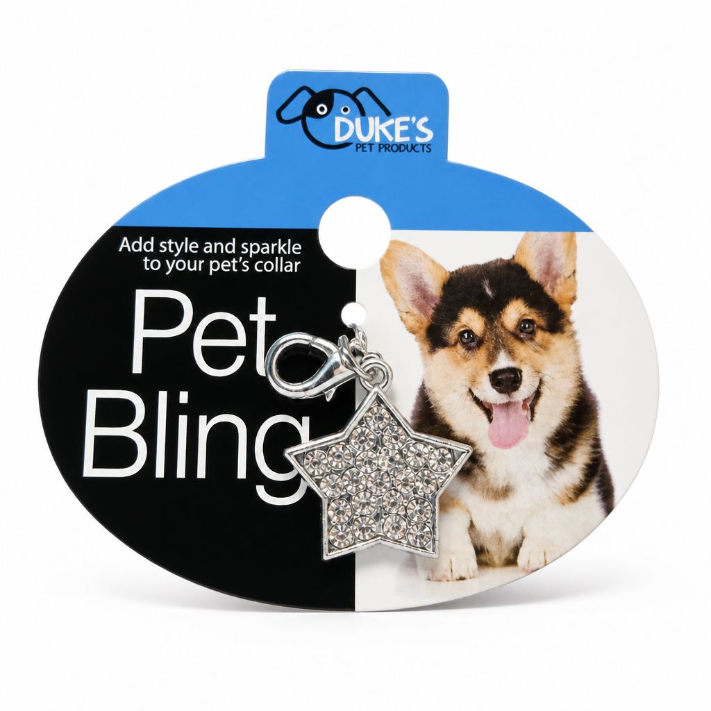 Duke's Pet Product - Silver Rhinestone Pet Bling for Collar