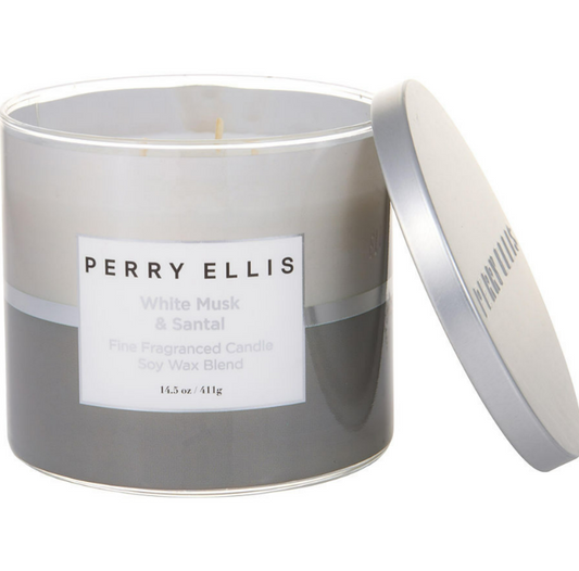 Perry Ellis White Musk & Santal Scented Candle 14.5 oz by Perry Ellis