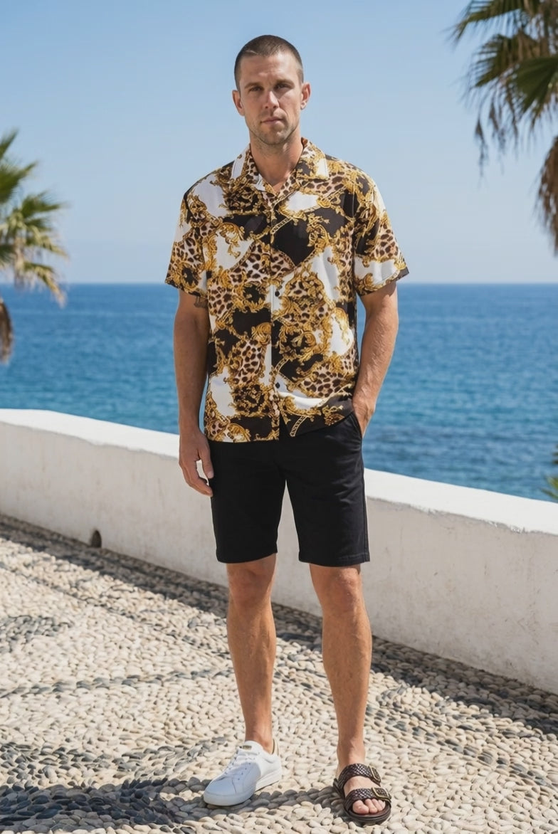 Leopard Cheetah Button Down Shirt *