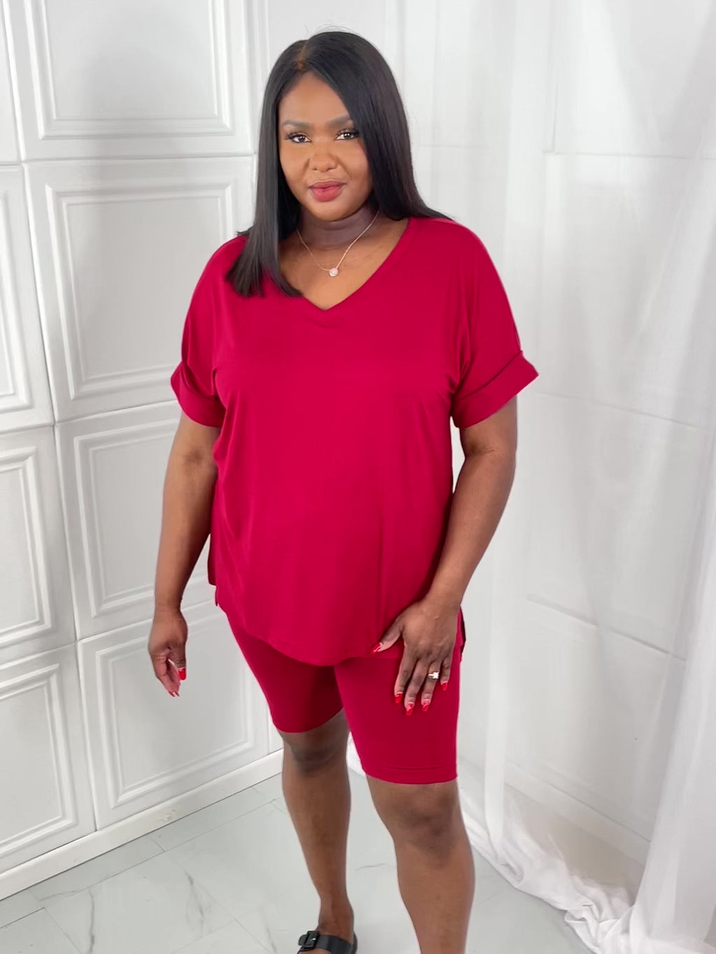 Zenana Full Size Quiet Moments Brushed Lounge Set *