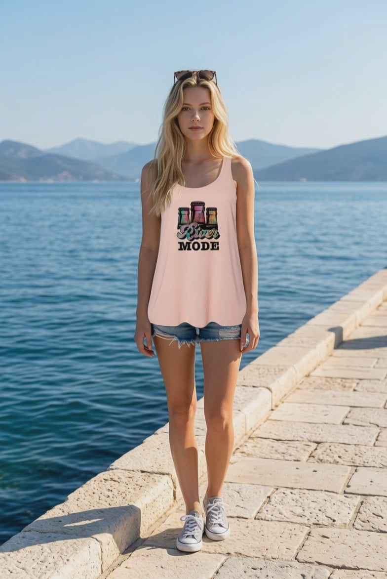 River Mode Bottles Bella Canvas Tank Top