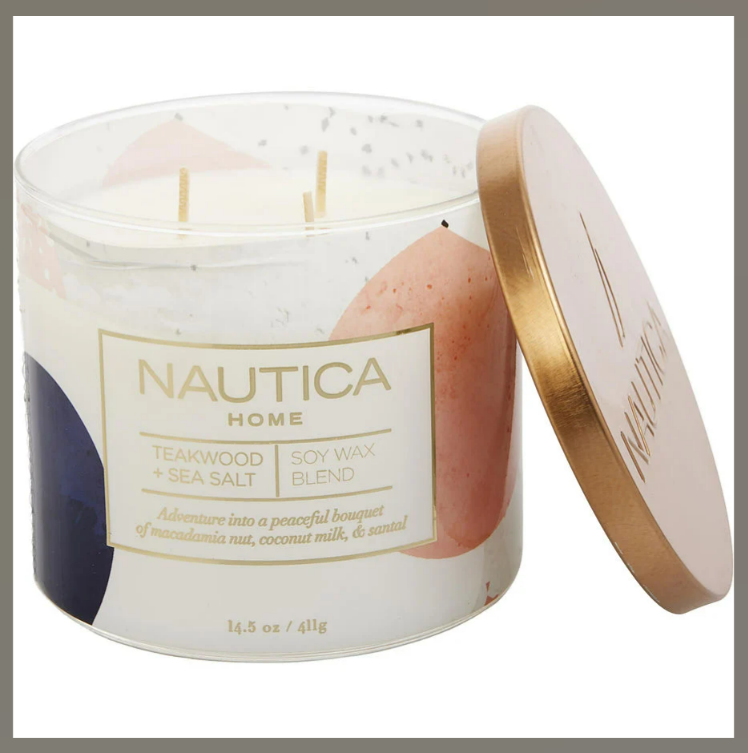 Nautica Teakwood & Sea Salt Candle 14.5 oz. by Nautica