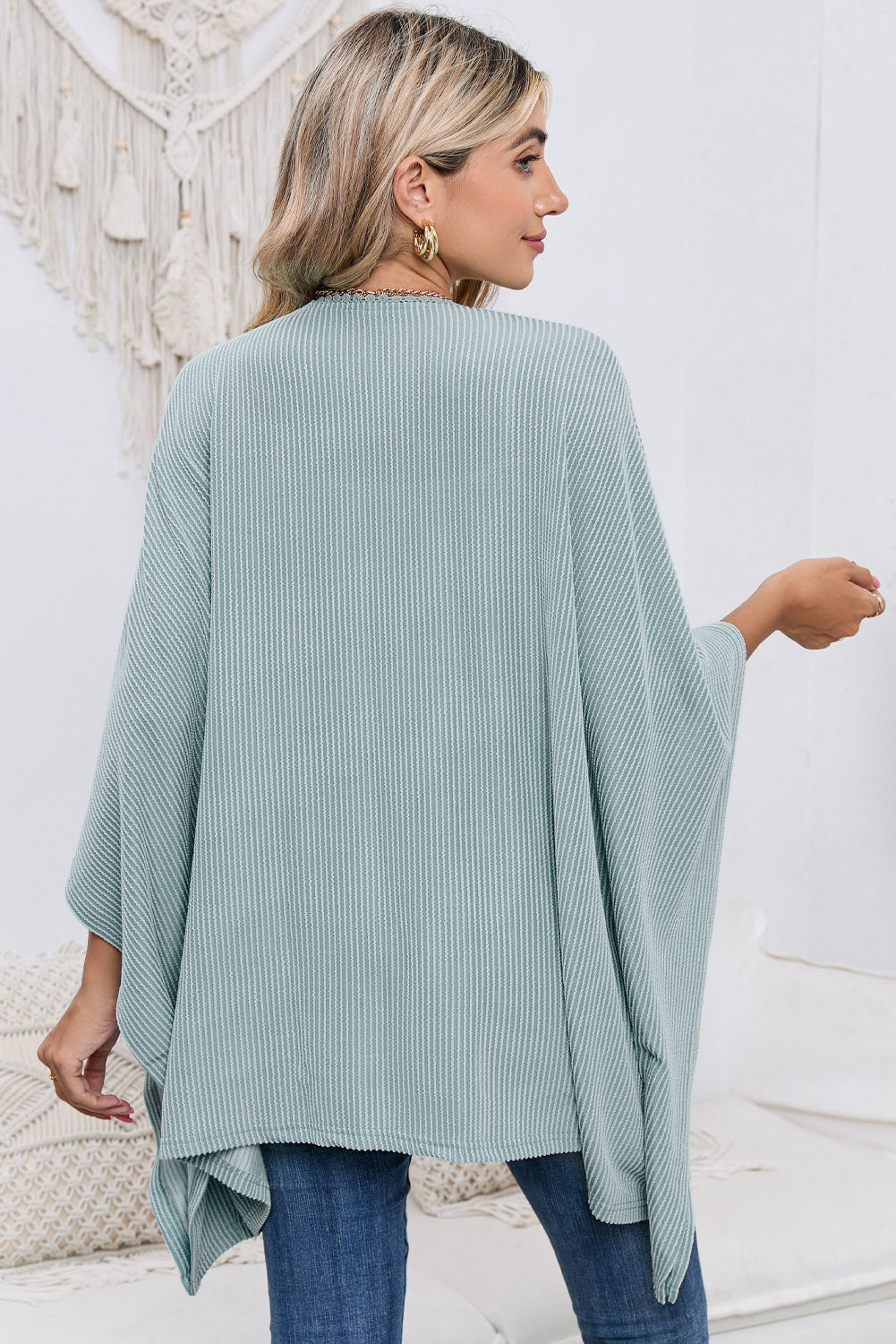 Sophia & Grace Open Front Dolman Sleeve Cardigan