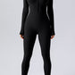 Half Zip Mock Neck Active Jumpsuit