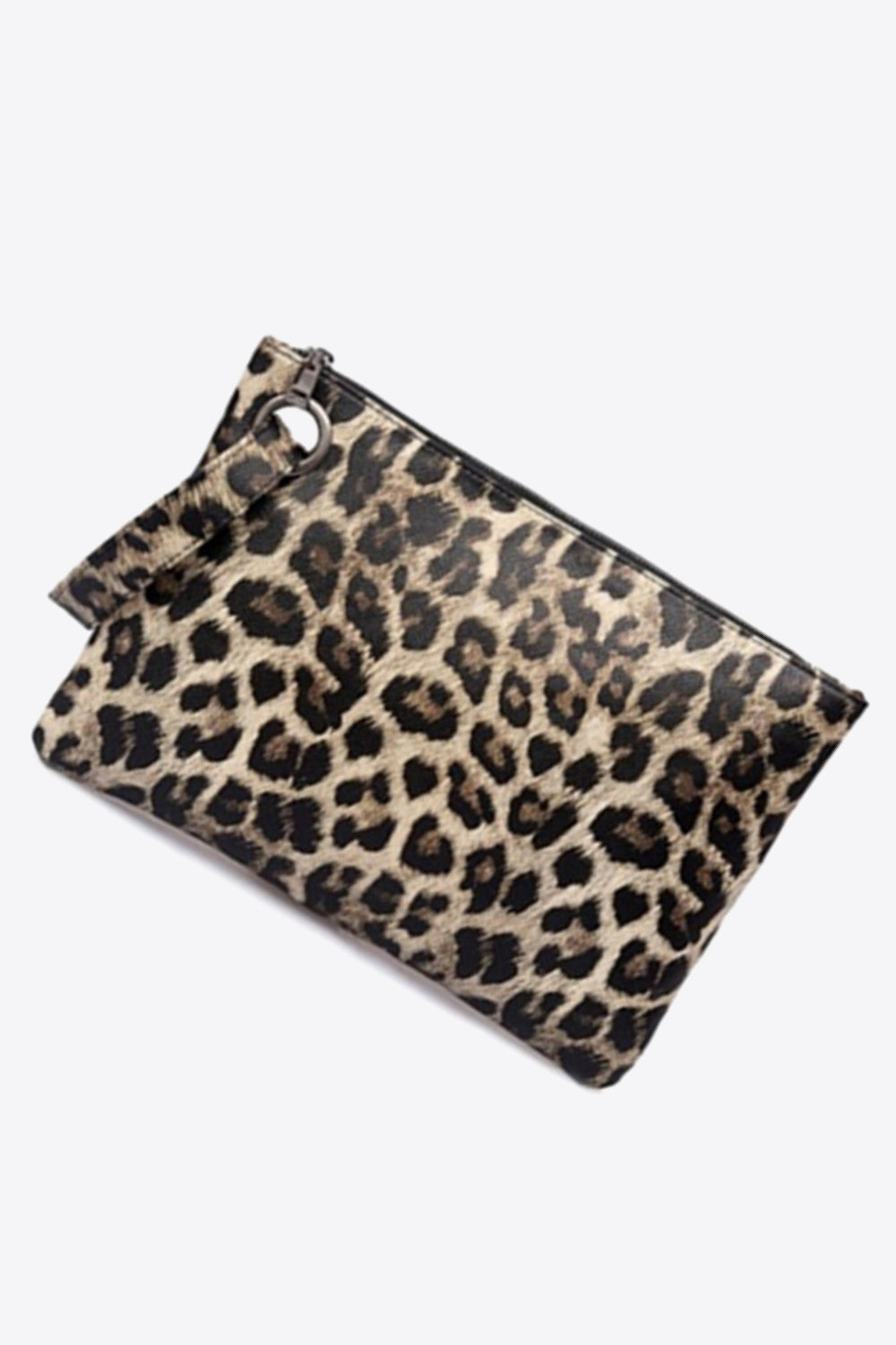 One Size Shana Leopard PU Leather Clutch