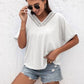Lace Detail V-Neck T-Shirt
