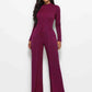 SavannahJayJumpers Long Sleeve Mock Neck Wide Leg Jumpsuit