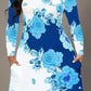 Pocketed Printed Long Sleeve Dress