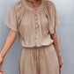 Women's Buttoned Gather Detail Romper