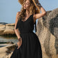 V-Neck Tie Shoulder Crochet Maxi Dress