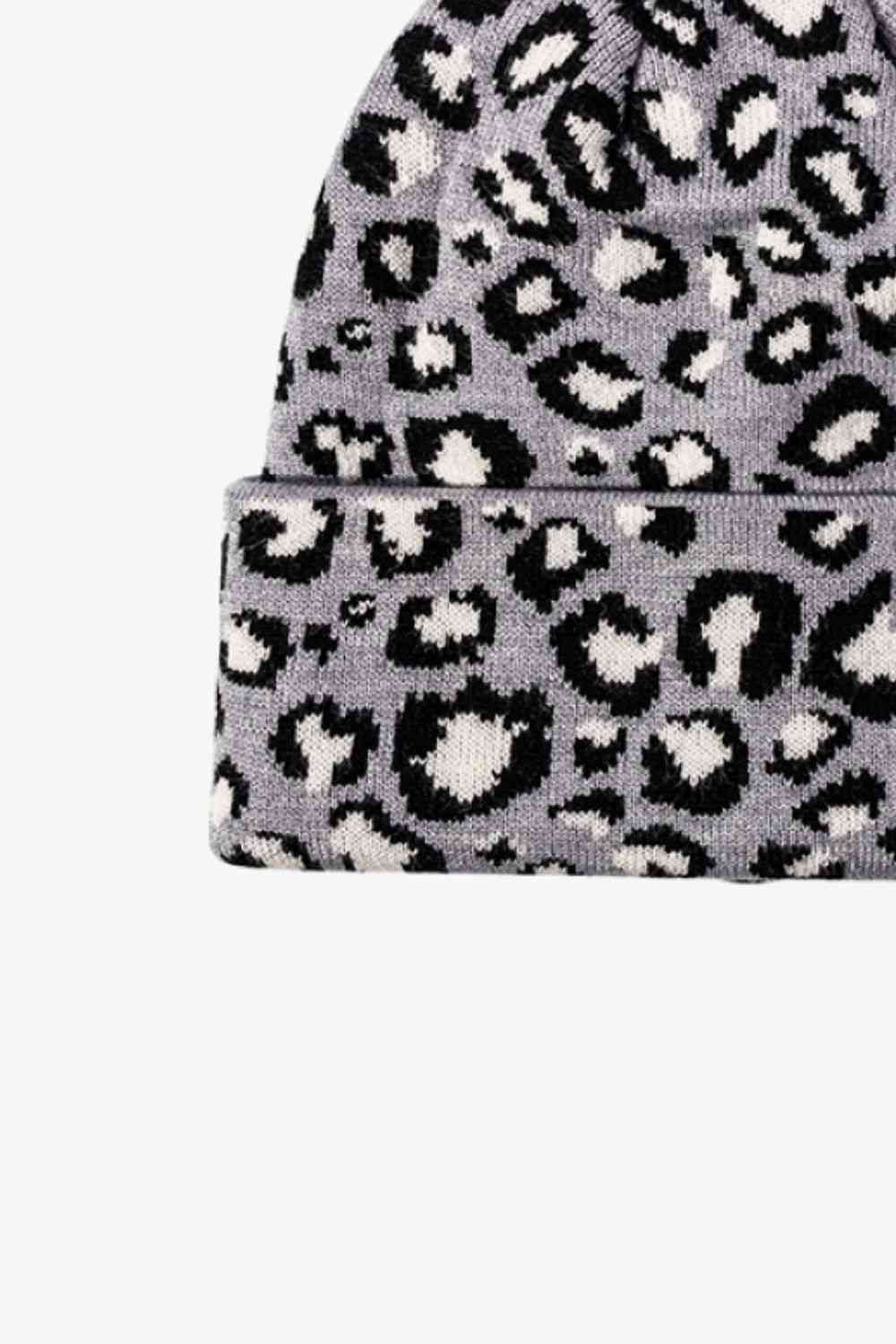 CHIC HATZ Leopard Pattern Hat Cuffed Beanie