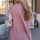 Geometric Button Down Collared Jacket