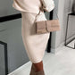 Ribbed Round Neck Top and Cami Dress Sweater Set