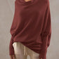 Full Size Boat Neck Batwing Sleeve Knit Top