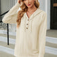 Full Size Cable-Knit Long Sleeve Hoodie