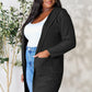 Basic Bae Full Size Ribbed Open Front Long Sleeve Cardigan