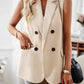 Double-Breasted Sleeveless Blazer