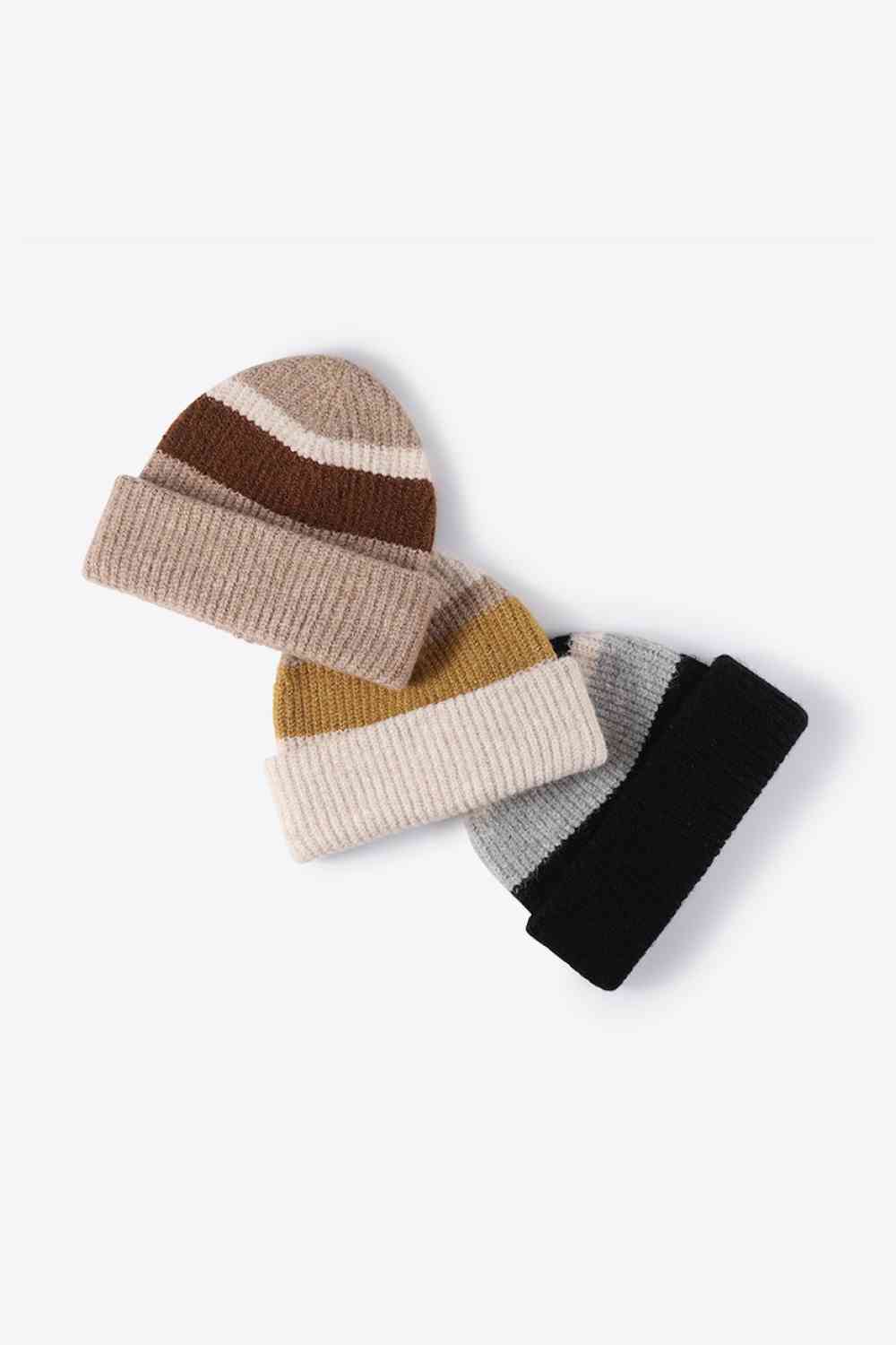 EZBeanie Tricolor Cuffed Hat Knit Beanie