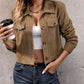 Collared Neck Button Front Jacket