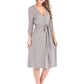 Full Size Plunge Tie Front Night Dress