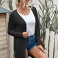 Button Down Long Sleeve Longline Cardigan