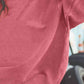 Ribbed Round Neck Drop Shoulder Sweatshirt