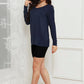 Basic Bae Full Size V-Neck Long Sleeve Top