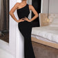 Cutout One-Shoulder Maxi Dress