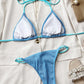 SOBodacious Ribbed Tie Back Bikini Set