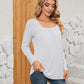Full Size Square Neck Long Sleeve T-Shirt