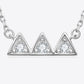 Moissanite Triangle Platinum-Plated Necklace