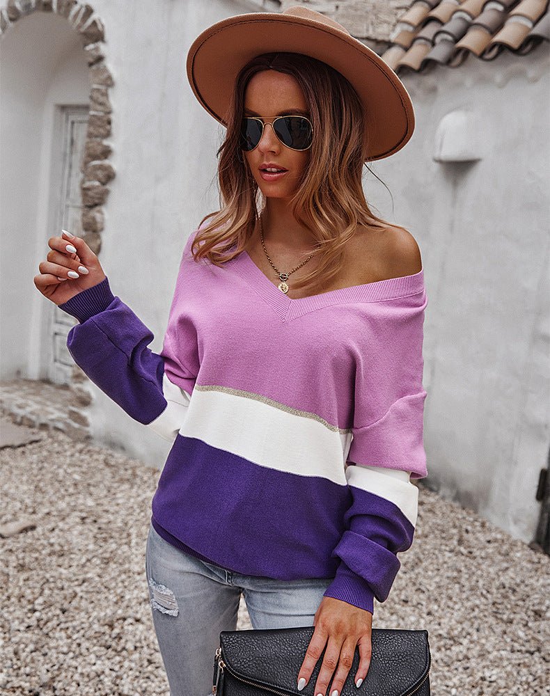 Bella Color Block Thermal Sweater