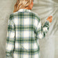 Plaid Button Down Collared Jacket