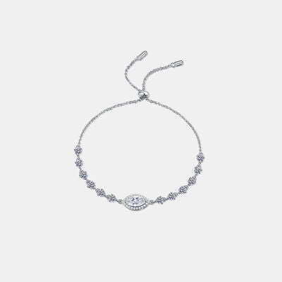 1 Carat Moissanite 925 Sterling Silver Bracelet 💜