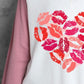 Lip Graphic Round Neck Long Sleeve T-Shirt
