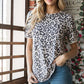 Heimish Leopard Round Neck Petal Sleeve T-Shirt
