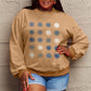 Simply Love Full Size Snowflakes Round Neck Sweatshirt