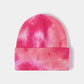 Tie-Dye Cuffed Rib-Knit Beanie Hat