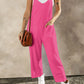 Pocketed Spaghetti Strap Wide Leg Jumpsuit