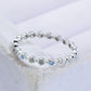 925 Sterling Silver Zircon and Natural Moonstone Ring