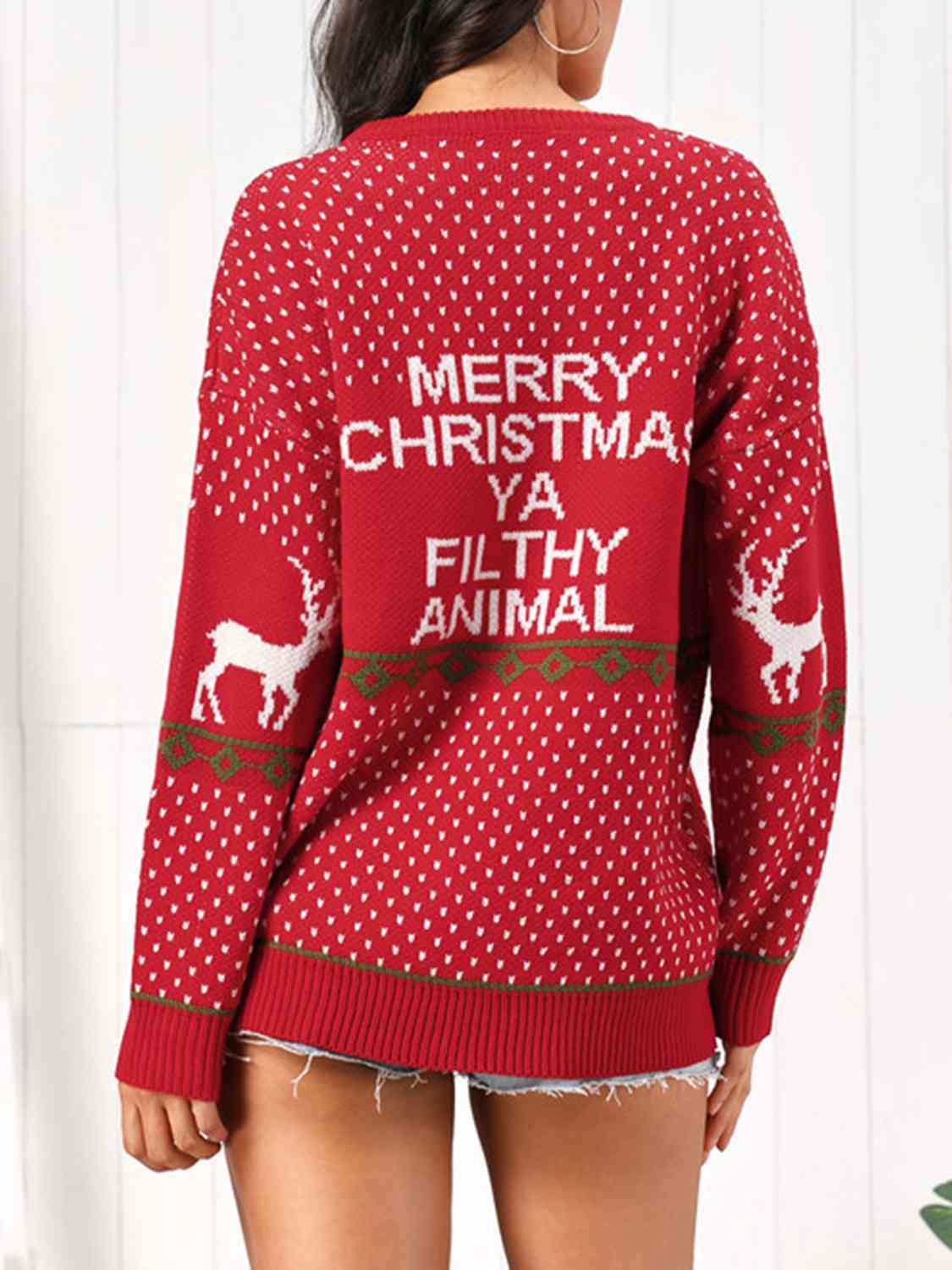 Christmas Element Round Neck Sweater